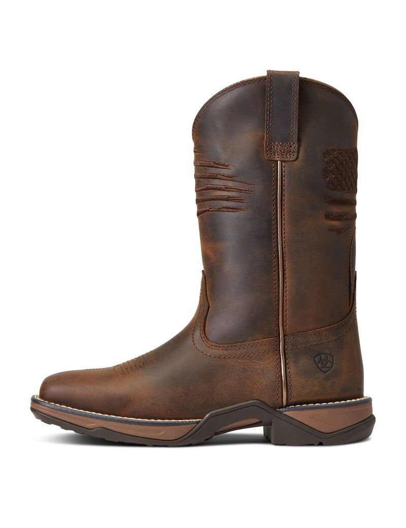 Bottes Western Ariat Anthem Patriot Marron | ASK-0556421