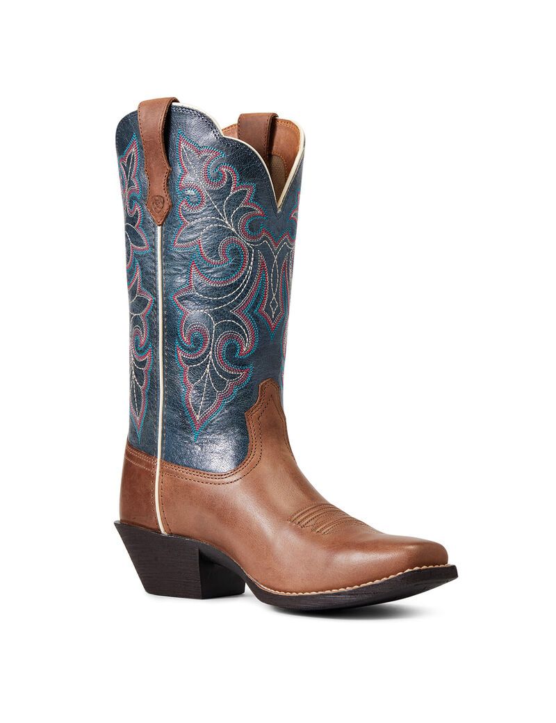 Bottes Western Ariat Round Up Square Embout Marron | KOD-7698014