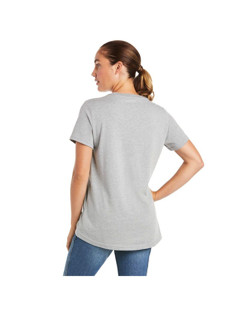 Vêtements De Travail Ariat Rebar Coton Strong Logo T Shirts Grise | CVP-4238584