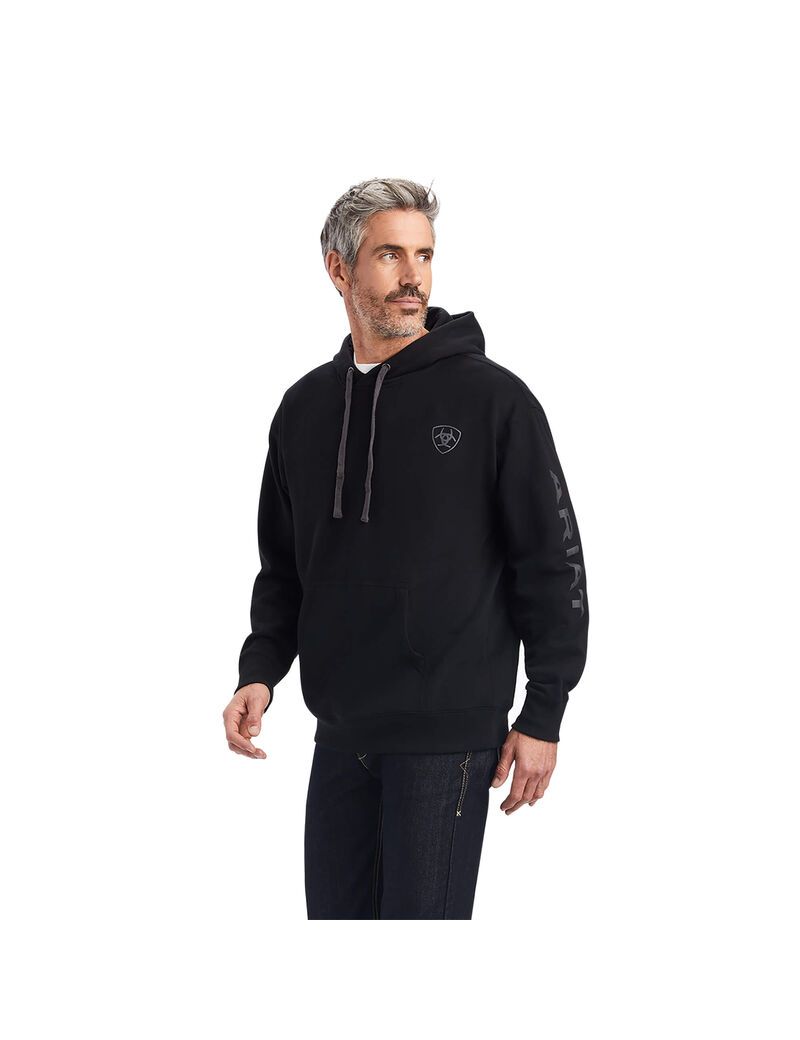 Sweat à Capuche Ariat Logo Noir | VRZ-4831257