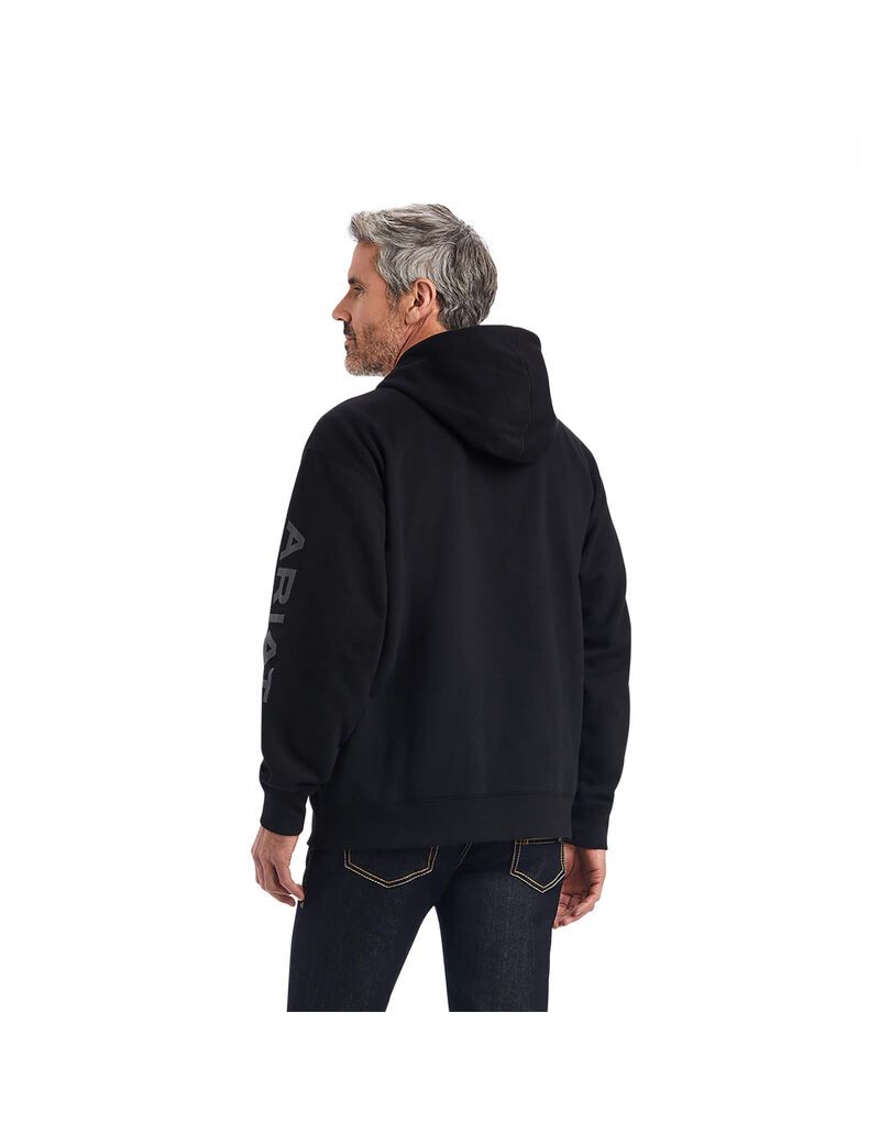 Sweat à Capuche Ariat Logo Noir | VRZ-4831257