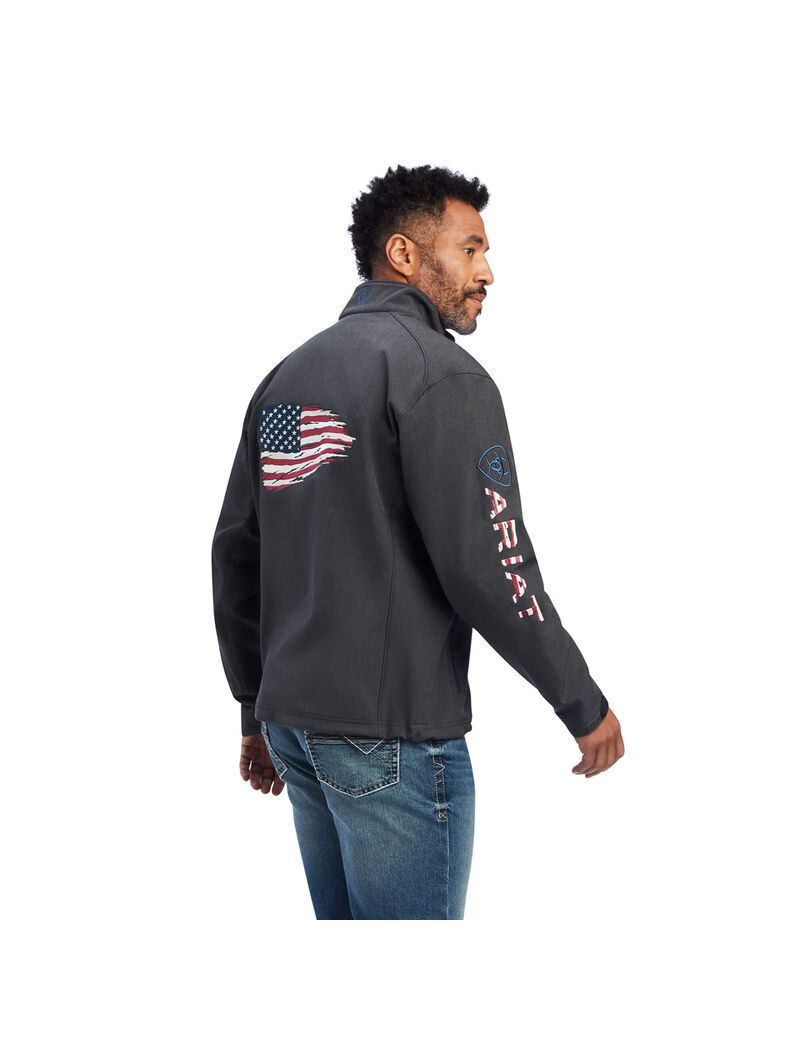 Vestes Ariat Logo 2.0 Patriot Softshell D'eau Resistant Grise | GON-0549933