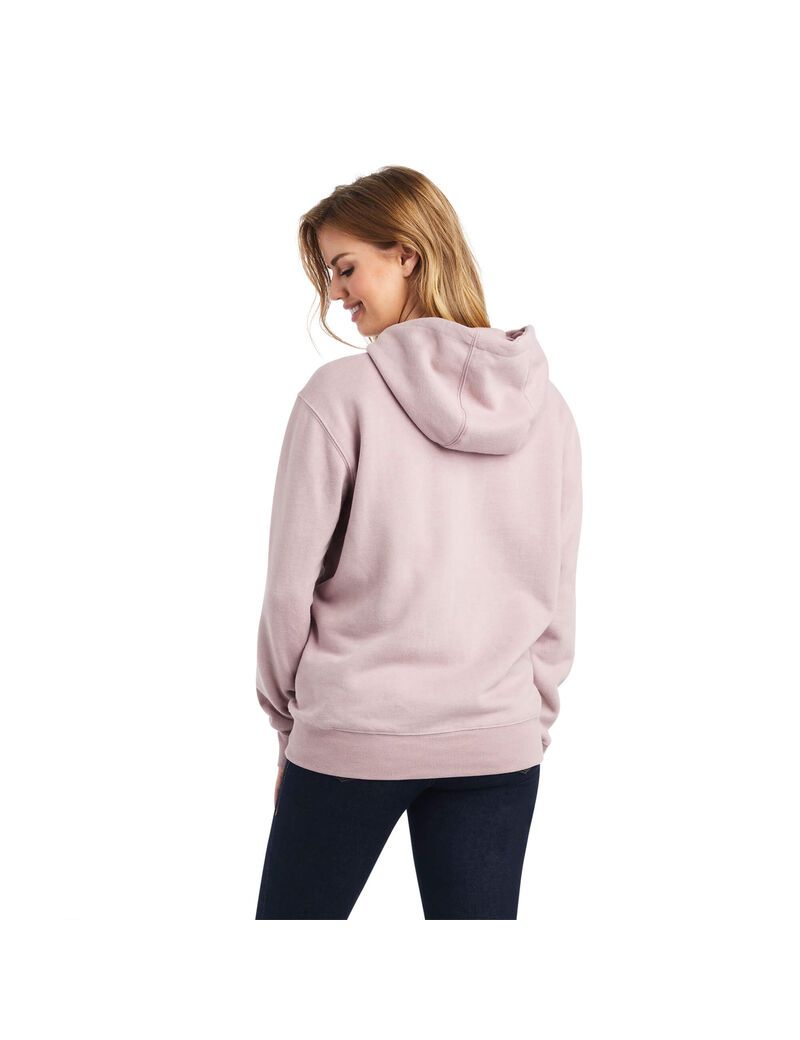 Sweat à Capuche Ariat REAL Sequin Logo Rose | UVV-8587826