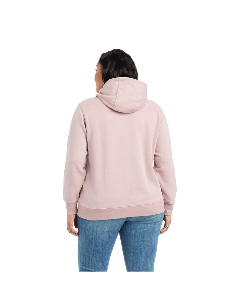 Sweat à Capuche Ariat REAL Sequin Logo Rose | UVV-8587826