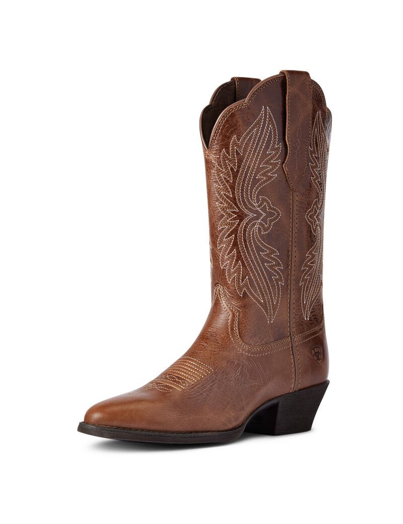 Bottes Western Ariat Heritage R Embout Stretchfit Marron Foncé | WBV-9419969