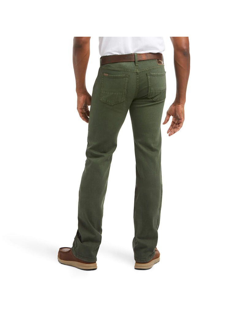 Jean Ariat M7 Rocker Stretch Grizzly Droit Vert Olive | QRB-2818027