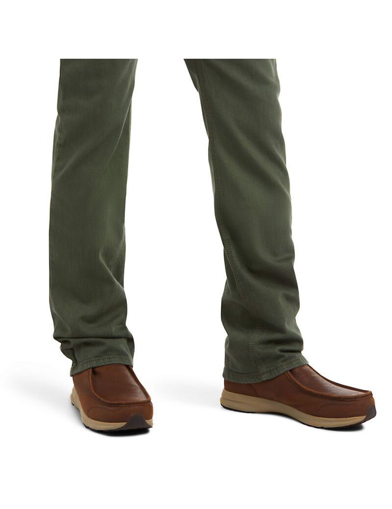 Jean Ariat M7 Rocker Stretch Grizzly Droit Vert Olive | QRB-2818027