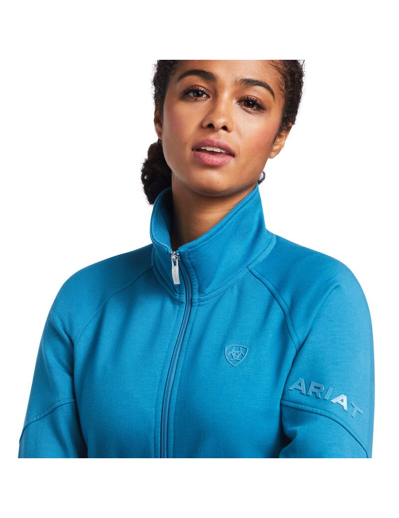 Sweats Ariat Largo Full Zip Bleu | HDF-3068772