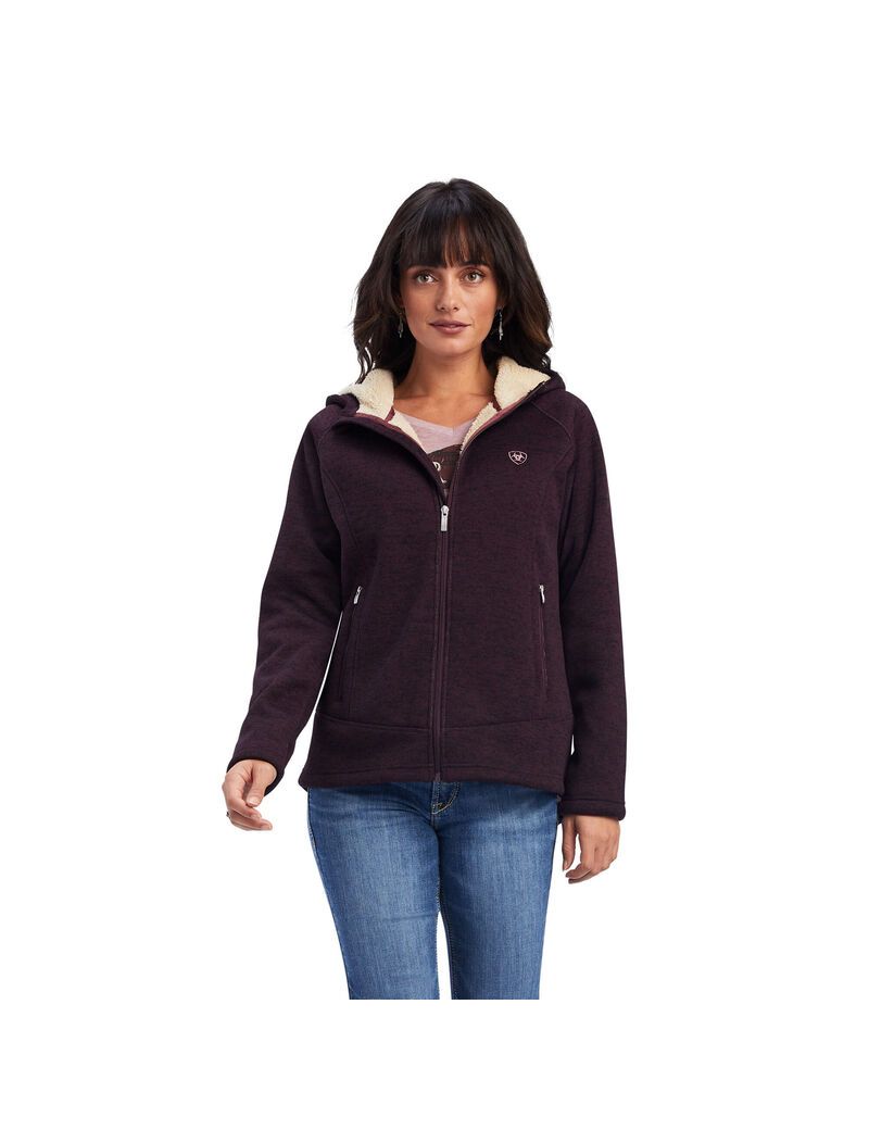 Chandails Ariat REAL McCall Full Zip Bordeaux | PJR-4870069