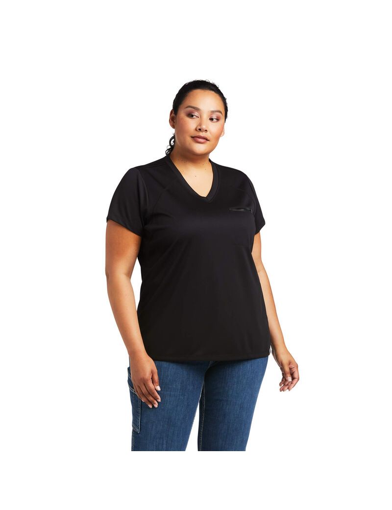 Vêtements De Travail Ariat Rebar Polartec Elite All Season T Shirts Noir | FTN-1504760