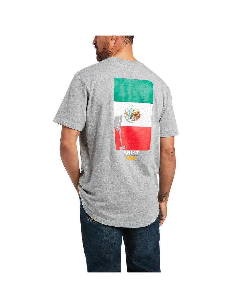 Vêtements De Travail Ariat Rebar Coton Strong Mexican Pride Graphique T Shirts Grise | BHA-5970973