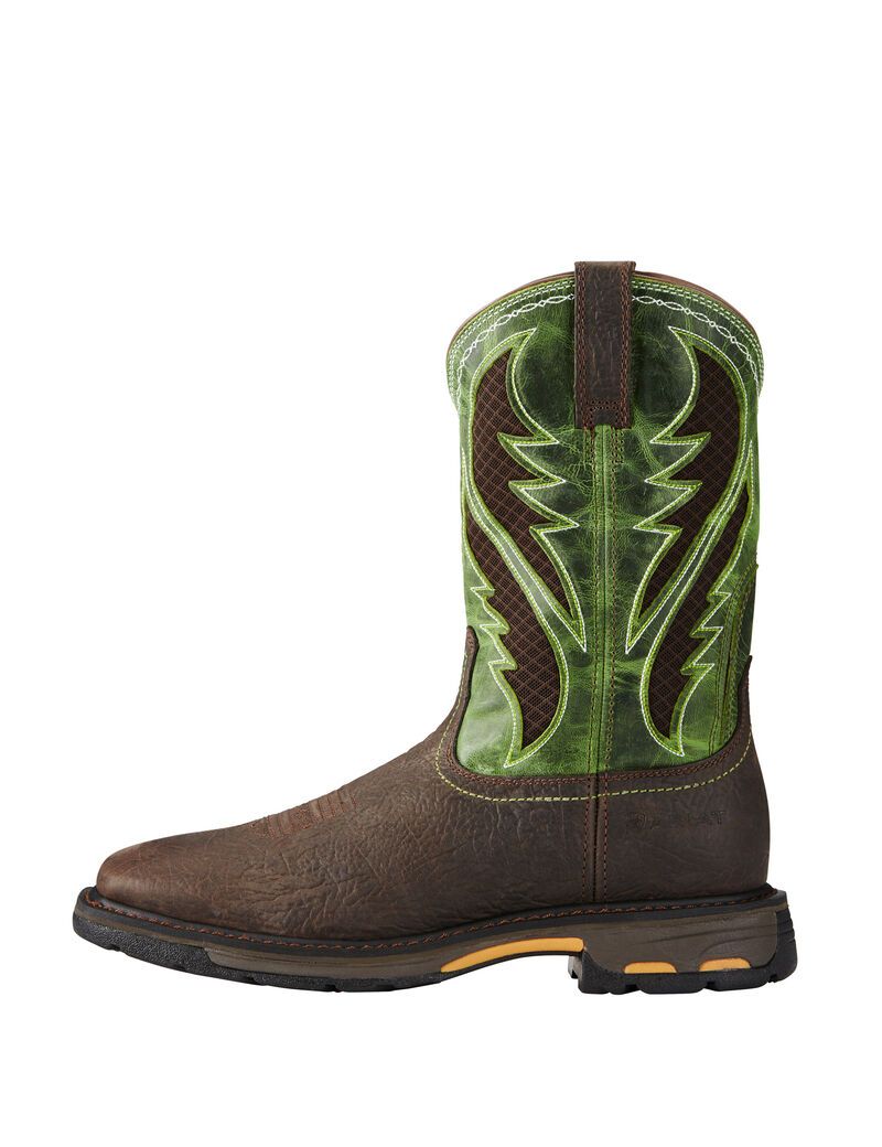 Bottes de Travail Ariat WorkHog Larges Square Embout VentTEK Composite Embout Marron | XMB-1749670