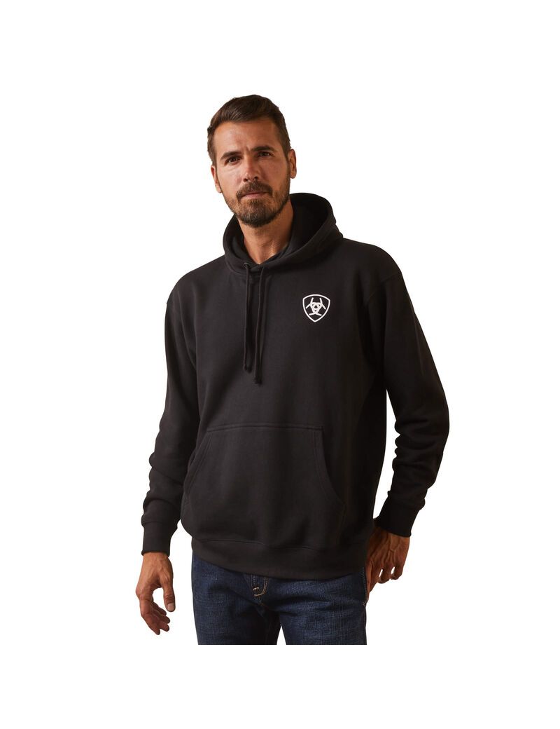 Sweat à Capuche Ariat Shield Mexico Noir | WNC-9738403