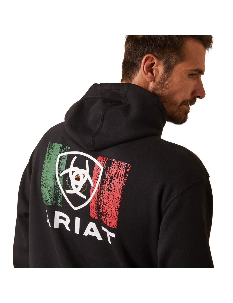 Sweat à Capuche Ariat Shield Mexico Noir | WNC-9738403