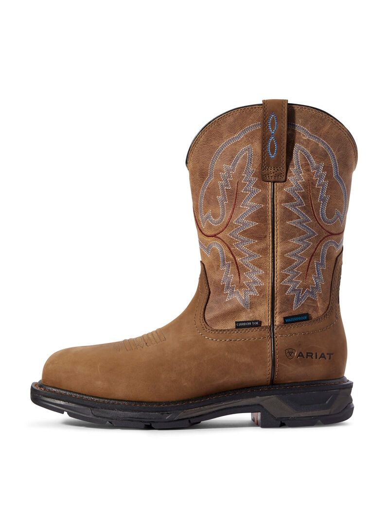 Bottes Imperméables Ariat WorkHog XT Carbon Embout Travail Marron | ZWW-7134789