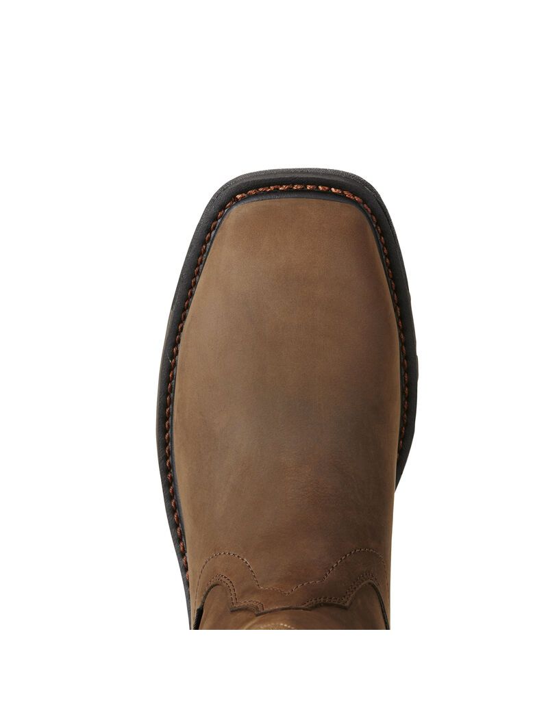 Bottes Imperméables Ariat WorkHog Wellington Composite Embout Travail Marron | GJZ-4397233