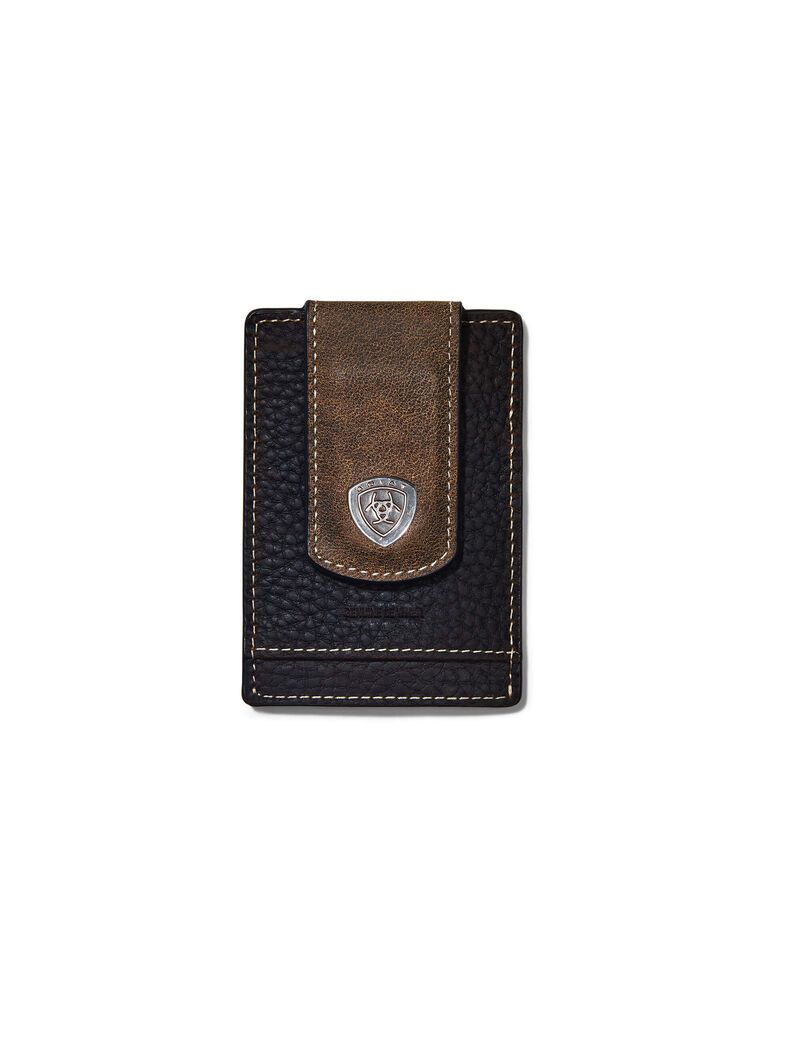 Sacs Ariat Card Case Logo Diagonal Stitch Marron | NMD-1890258