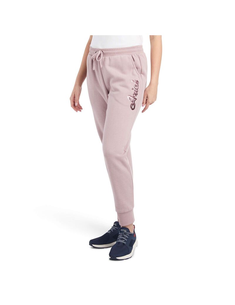 Pantalon Ariat Real Jogger Sweatpants Rose | UYV-5513516