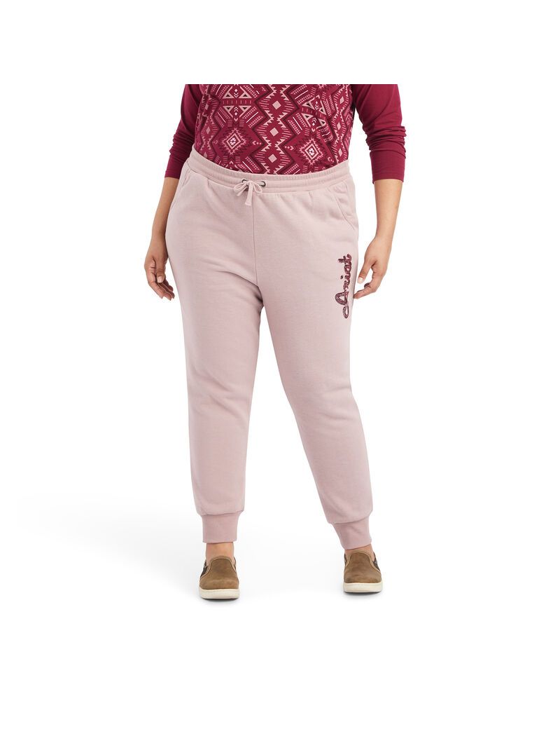 Pantalon Ariat Real Jogger Sweatpants Rose | UYV-5513516