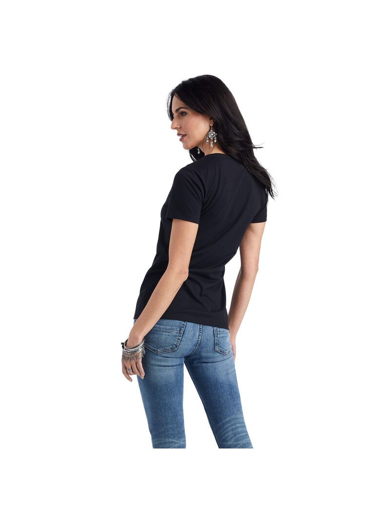 Hauts Ariat Wild Heart Tee Noir | ECC-7094371