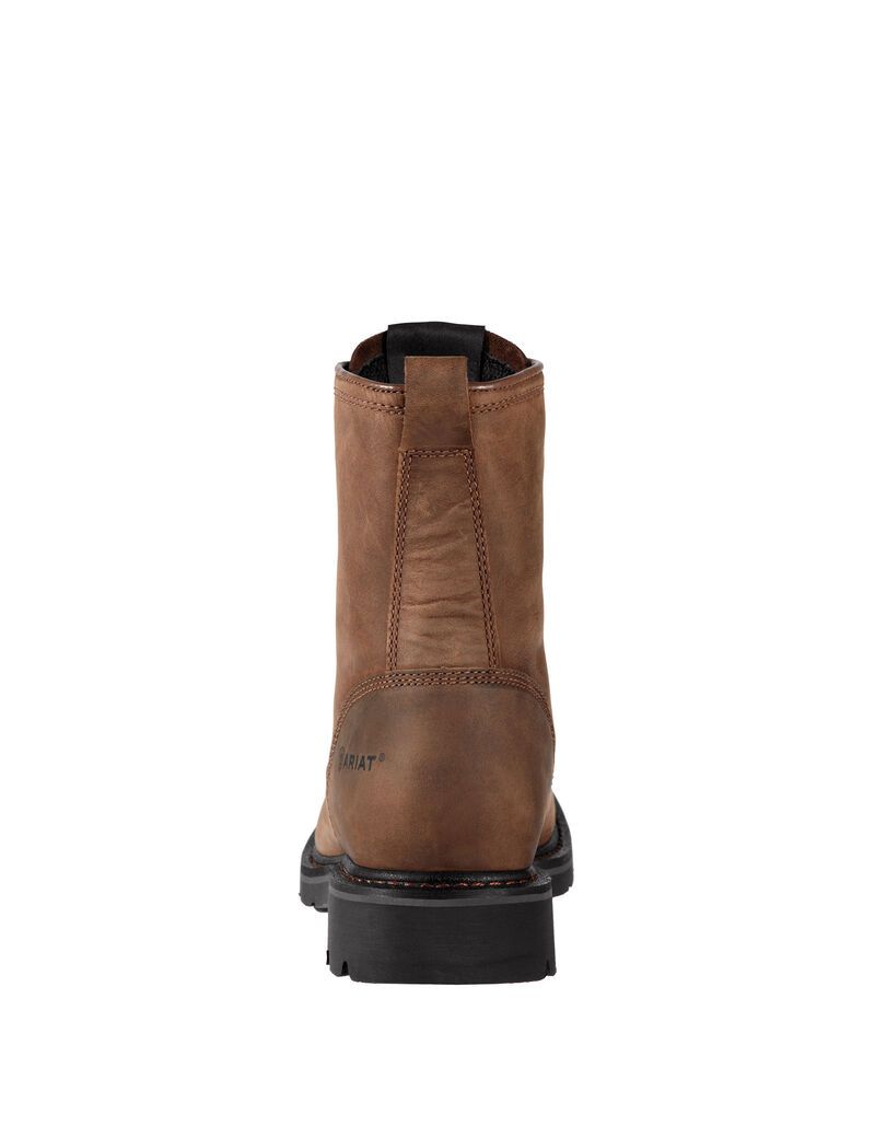 Bottes de Travail Ariat Cascade 8' Larges Square Embout Steel Embout Marron | UNU-8612275