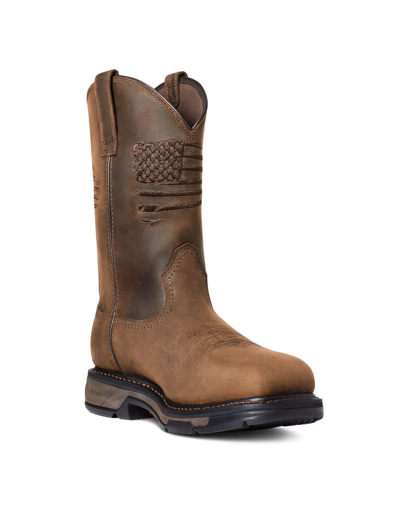 Bottes Imperméables Ariat WorkHog XT Patriot Carbon Embout Travail Marron | UZP-9413427