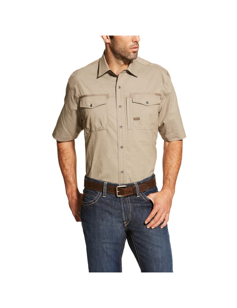 Chemises De Costume Ariat Rebar Workman Travail Multicolore | XPA-2917280