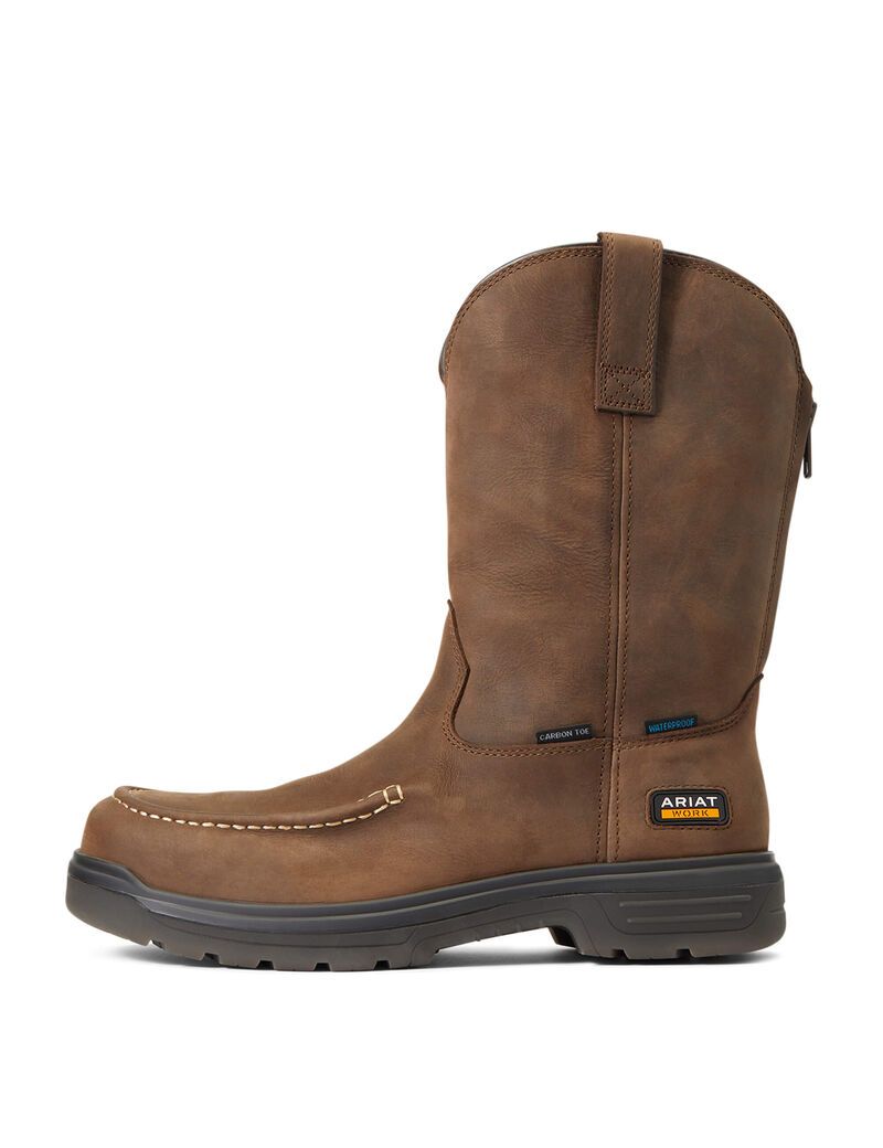 Bottes de Travail Ariat Turbo Moc Embout Imperméables Carbon Embout Beige | KXD-0183289