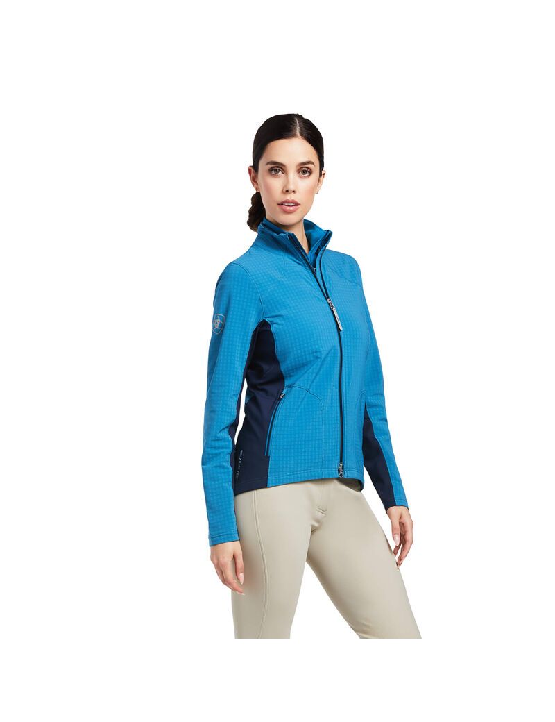 Cardigan Ariat Andes Full Zip Bleu Bleu Marine | NJO-7493765