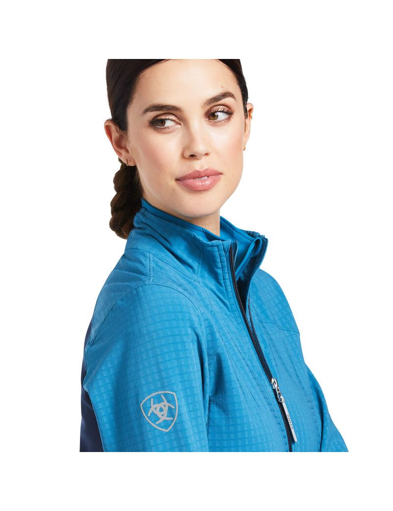 Cardigan Ariat Andes Full Zip Bleu Bleu Marine | NJO-7493765