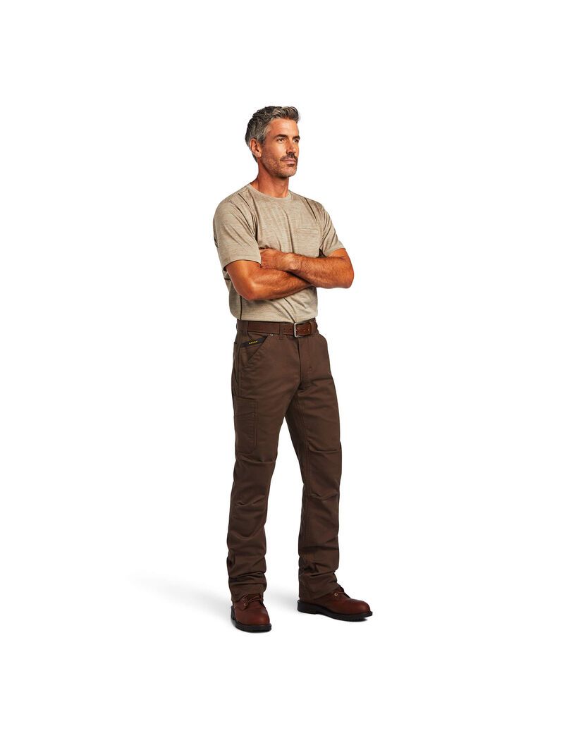 Pantalon Ariat Rebar M5 Droit DuraStretch Washed Twill Dungaree Droit Leg Multicolore | QZW-0080604