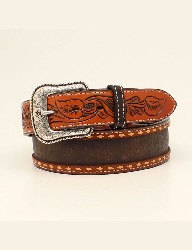 Ceintures Ariat White stitch trim Marron | ULO-2506821