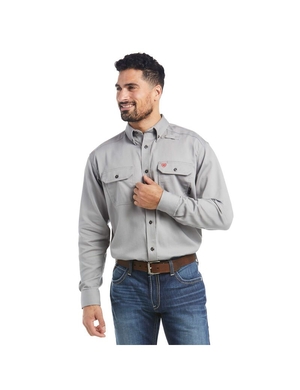 Chemises De Costume Ariat FR Solid Travail Argent | CWG-8332125