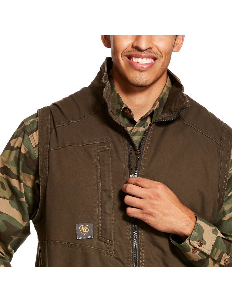 Gilet Ariat Rebar Washed DuraCanvas Insulated Multicolore | VWU-2185469