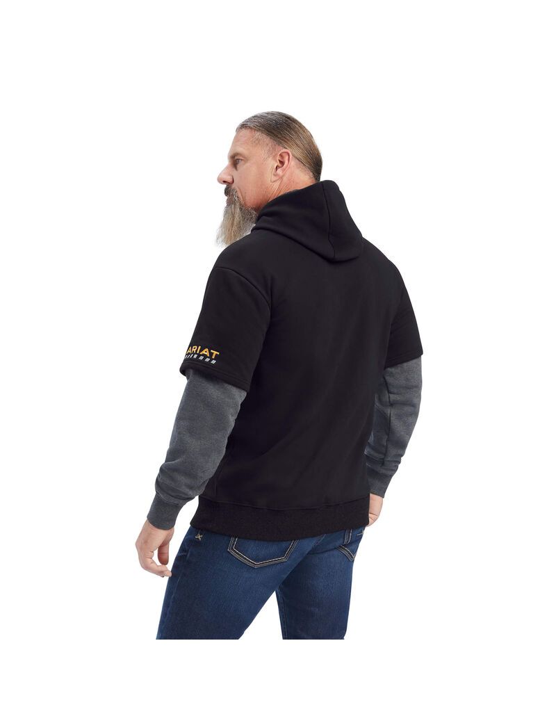 Vêtements De Travail Ariat Rebar Workman Dually Hoodie Grise Noir | KDA-2837778