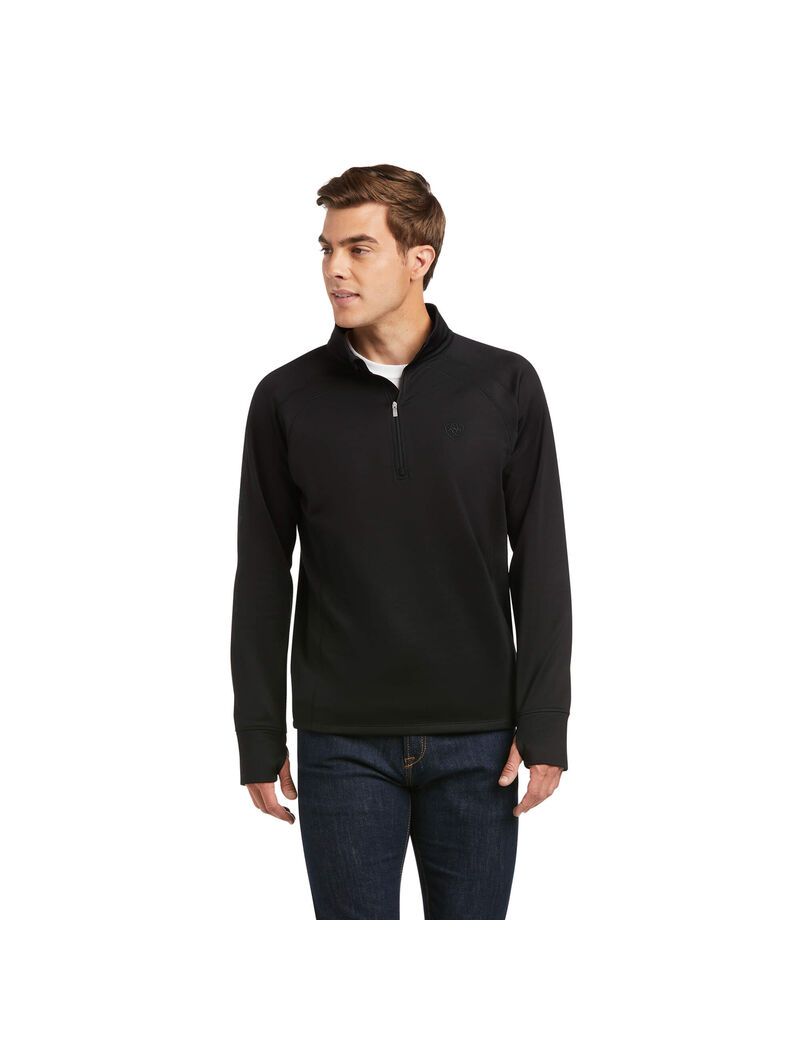 Sweats Ariat Tek Team 1/2 Zip Noir Noir | UJX-4471323