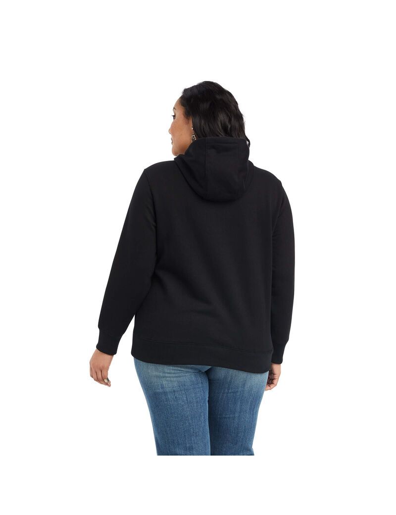 Sweat à Capuche Ariat REAL Sequin Logo Noir | XVV-3737573