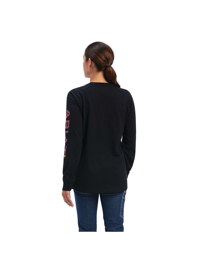 Vêtements De Travail Ariat Rebar Coton Strong Logo Graphique Noir | ABQ-8388524