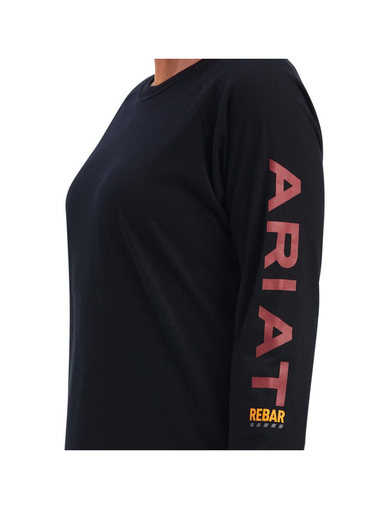 Vêtements De Travail Ariat Rebar Coton Strong Logo Graphique Noir | ABQ-8388524