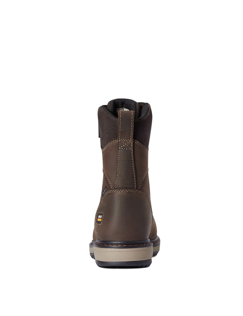 Bottes Imperméables Ariat Riveter 8' CSA Glacier Grip 400g Composite Embout Travail Marron Foncé | SCZ-8696867