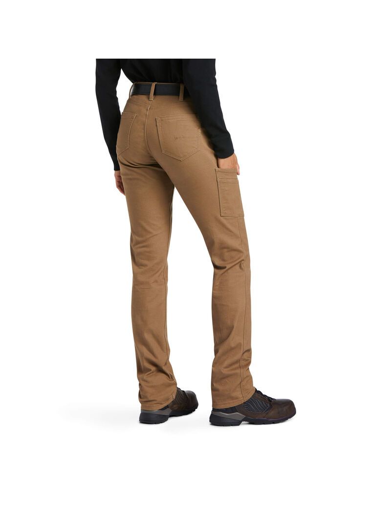 Pantalon Ariat Rebar DuraStretch Made Tough Droit Leg Kaki | HKH-0571743