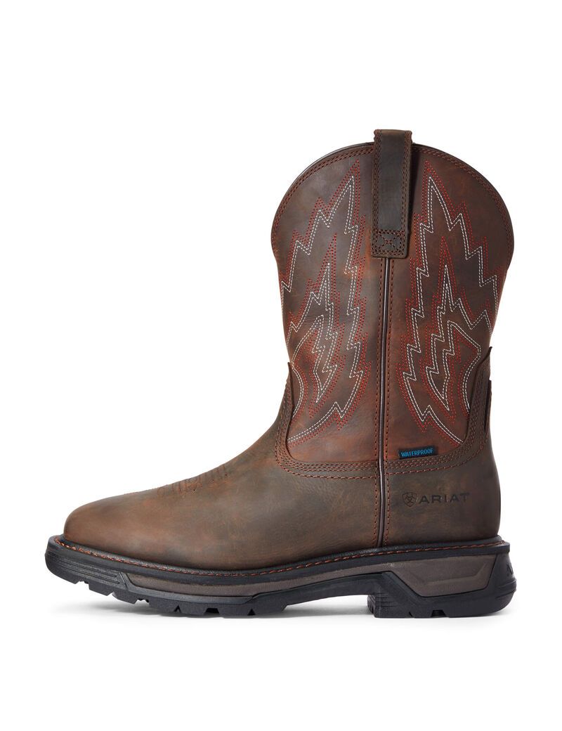 Bottes Imperméables Ariat Big Rig Travail Marron Foncé | NUD-2763552