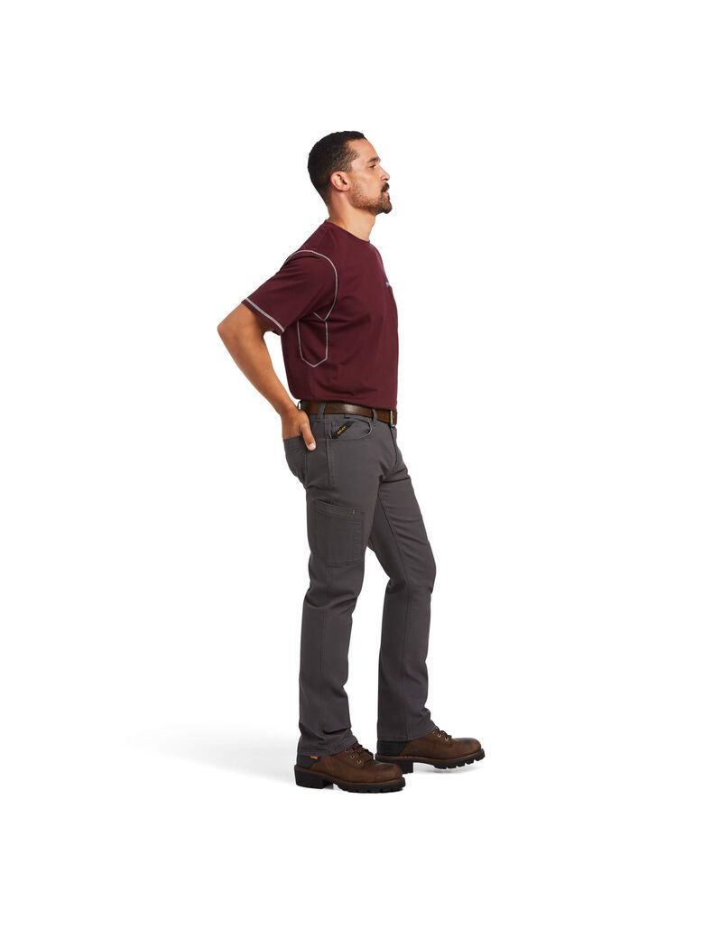 Pantalon Ariat Rebar M7 DuraStretch Made Tough Droit Grise | RSK-7687149