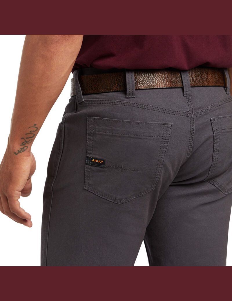 Pantalon Ariat Rebar M7 DuraStretch Made Tough Droit Grise | RSK-7687149