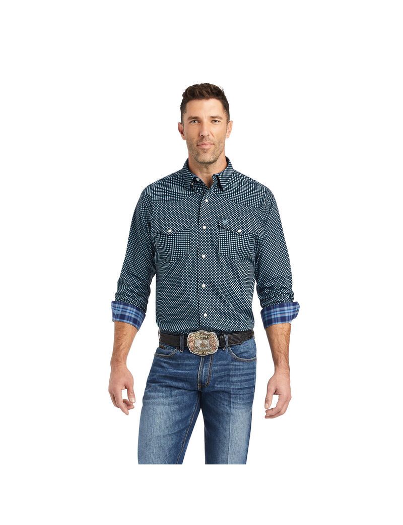 Chemises De Costume Ariat Relentless Sensational Stretch Classiche Fit Snap Noir | AUG-3365904