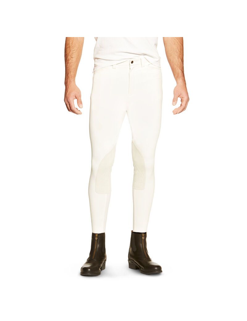 Pantalon Ariat Olympia Knee Patch Breech Blanche | XWD-4372831