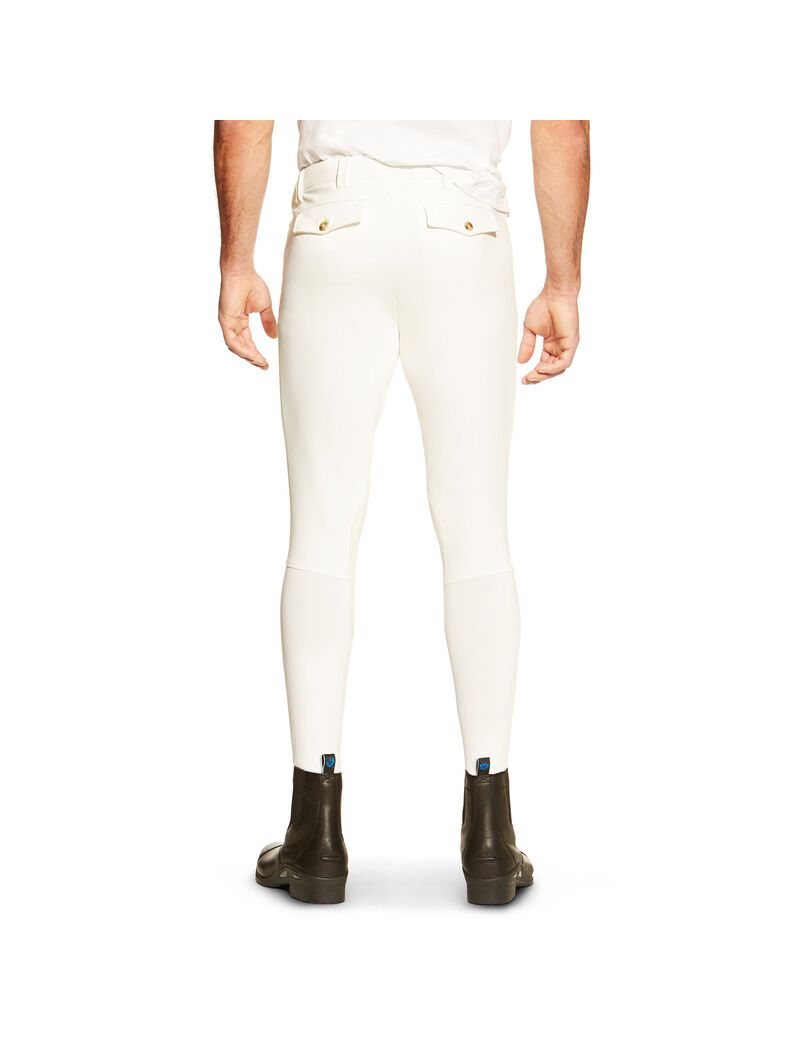 Pantalon Ariat Olympia Knee Patch Breech Blanche | XWD-4372831