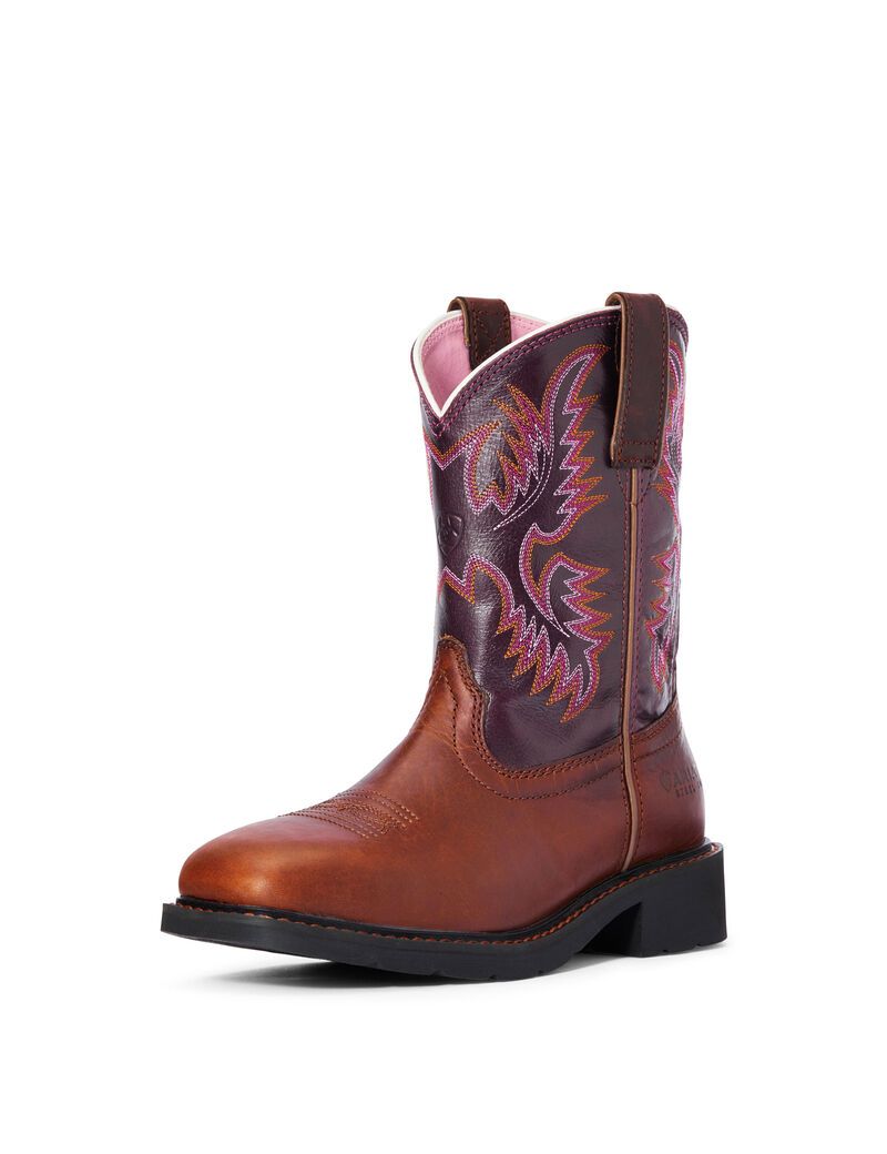 Bottes de Travail Ariat Krista Steel Embout Marron Foncé | YEQ-0864176