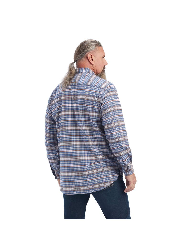 Vêtements De Travail Ariat Rebar Flannel DuraStretch Travail Shirts Grise | VHP-2455840