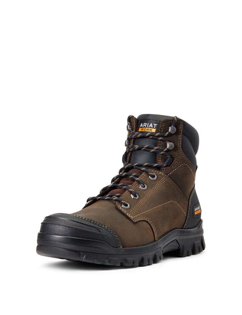 Bottes Imperméables Ariat Treadfast 6' Travail Marron Foncé | LFL-6156664